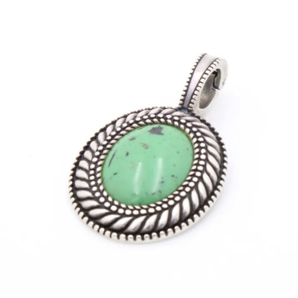 Vintage CAROLYN POLLACK Southwest Sterling Silver And Turquoise Pendant